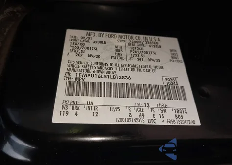 2001 Ford Expedition Xlt z USA, uszkodzony, nr VIN 1FMPU16L51LB13836